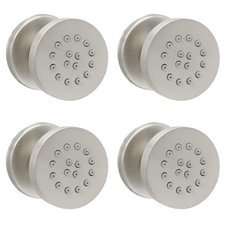 Brushed Nickel Shower Jets - Round Body Spray Wall Massage Jet, 4-Pack