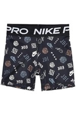Nike Kid's Girls Pro Dri-FI Print Boyshorts Black/White