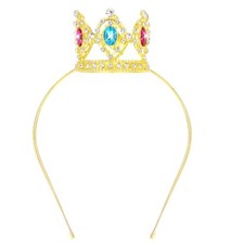 Gold Princess Peach Crown Headband Small Princess Tiara for Girls - Gold