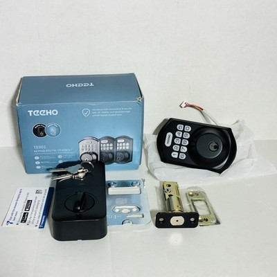 TEEHO TE001 Keypad Digital Deadbolt Electronic Door Lock Keyless Matte Black