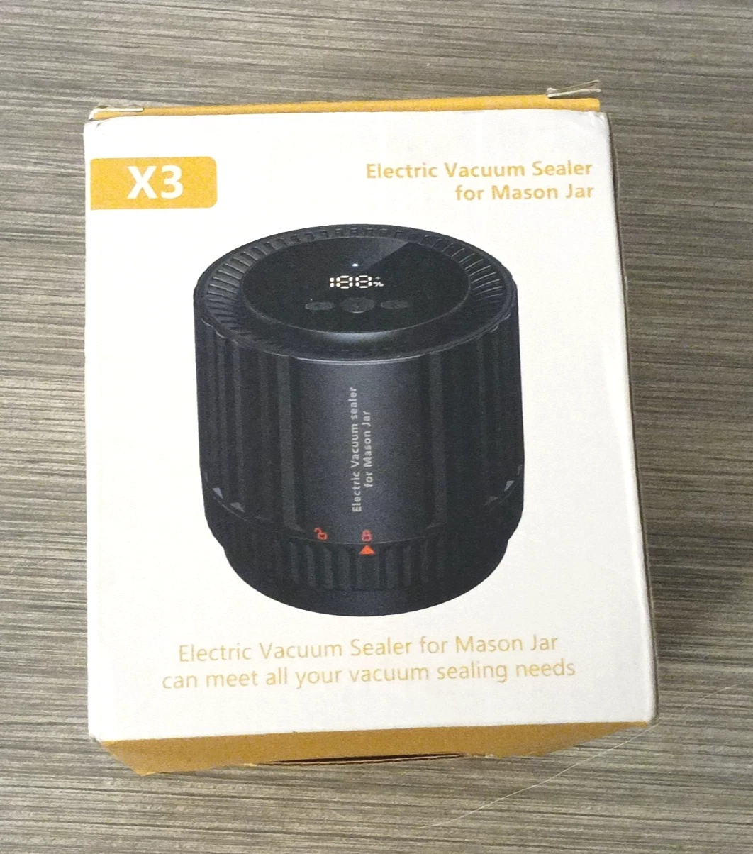 Electric Mason Jar Vacuum Sealer Portable Rechargeable Jar Lid Sealer Food