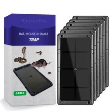 BietrunPro Mice Rat Glue Traps 6-Pack Extra Strength Adhesive Sticky Boards Pest