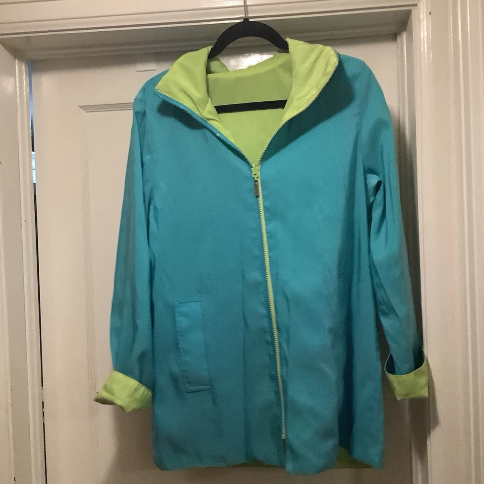 Chaqueta cortavientos reversible MYCRA PAC NOW verde ombre abrigo para mujer 1-S/M Foto 4 de 4