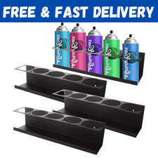4 Pack Heavy-Duty Aerosol Spray Can Holder, 5 Can Spray Bottle Holder Steel Wall
