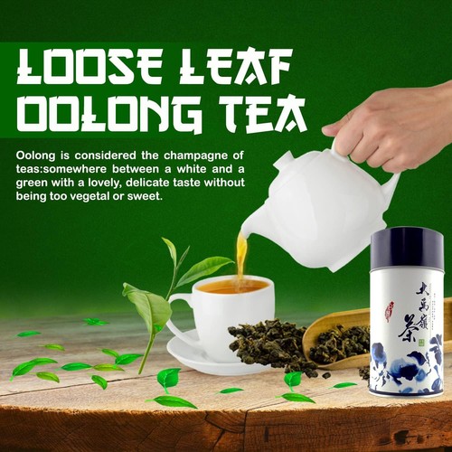 Artful Oolong Loose Leaf Tea in Decorative Tin - Great for Wellness & Calm - Picture 4 of 8