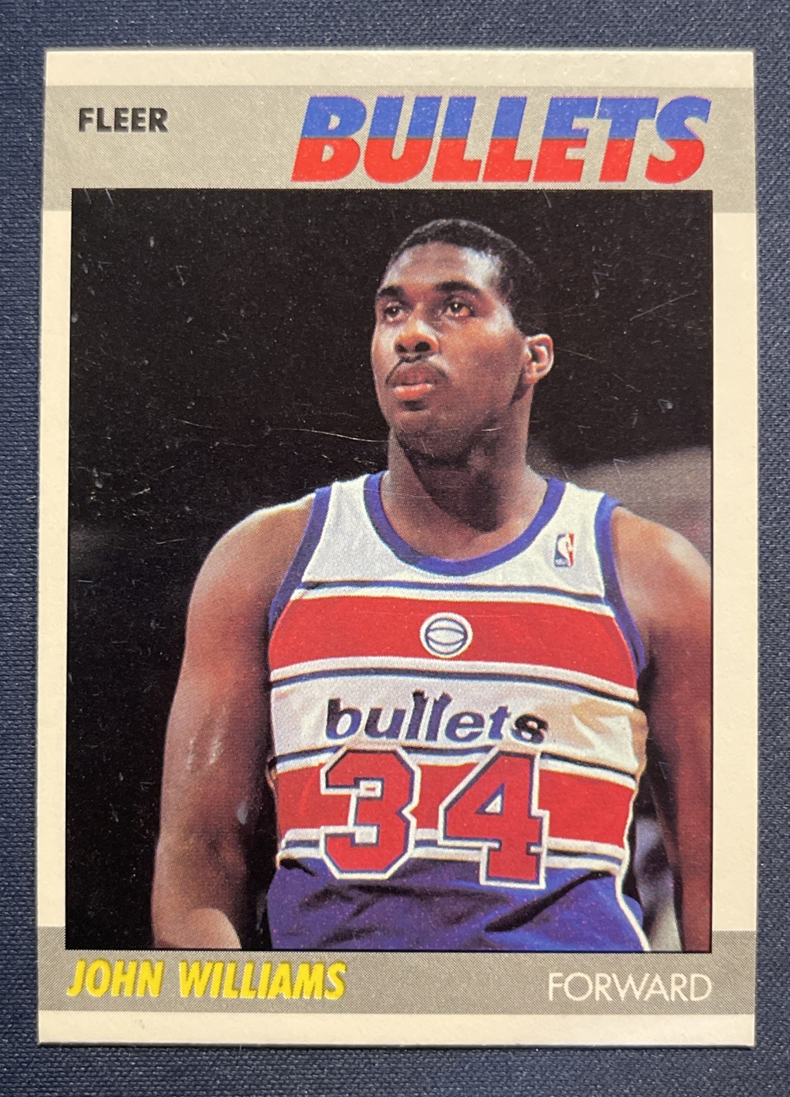 1987-88 Fleer John Williams Rookie (RC) Washington Bullets Basketball Card #122