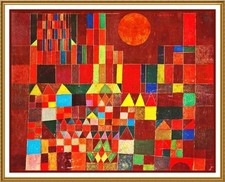 Peelable Wall Poster Sticker Paul Klee 'Castle and Sun' 724×585mm