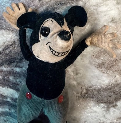 Mickey & Minnie Mouse Dolls Dean s Rag Book Co.  1930s Antique Figure Toy (NrMt)