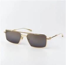 Valentino Garavani Unisex V-SEI Mirrored Gold Sunglasses in Titanium 800