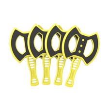 EastPoint Foam Throwing Axes - Pack of 4, Yellow - Safe Foam Design for Outdo...