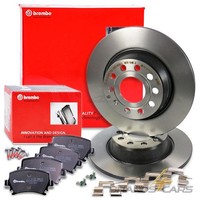 Brembo Coated Bremsscheiben Ø282 Voll+ BelÄGe Hinten FÜR Vw Touran 1T Bj 03-10
