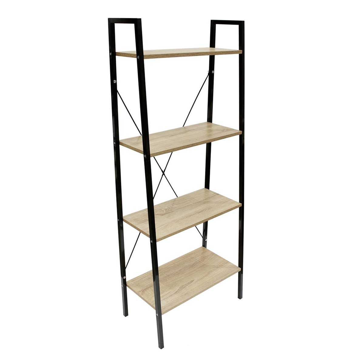 Étagère design 4 niveaux Funat 148cm naturel pour ranger sans encombrer