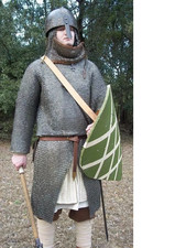 Vernietet Kettenhemd Rüstung Hemd Baustahl feine Qualität LARP hauberk