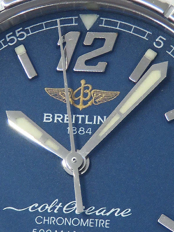 Reloj usado Breitling Colt Ocean A57350 azul tamaño 33 mm para dama #101021 - Imagen 4 de 4