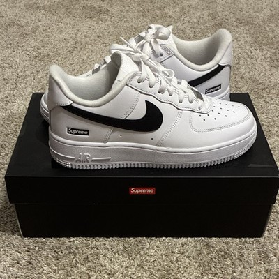 Nike x Supreme Air Force 1 Low SP Lace-Up Low Top Sneaker White/Black