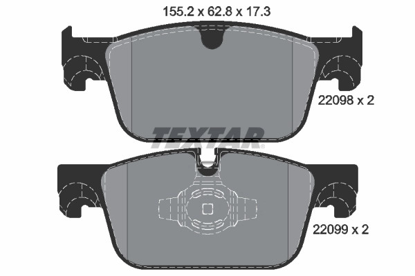 Plaquettes de frein Textar 2209801 pour Volvo 31423651 à disque avant