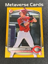 2025 Bowman Draft Prospects Tyson Lewis Gold Foil 17/50
