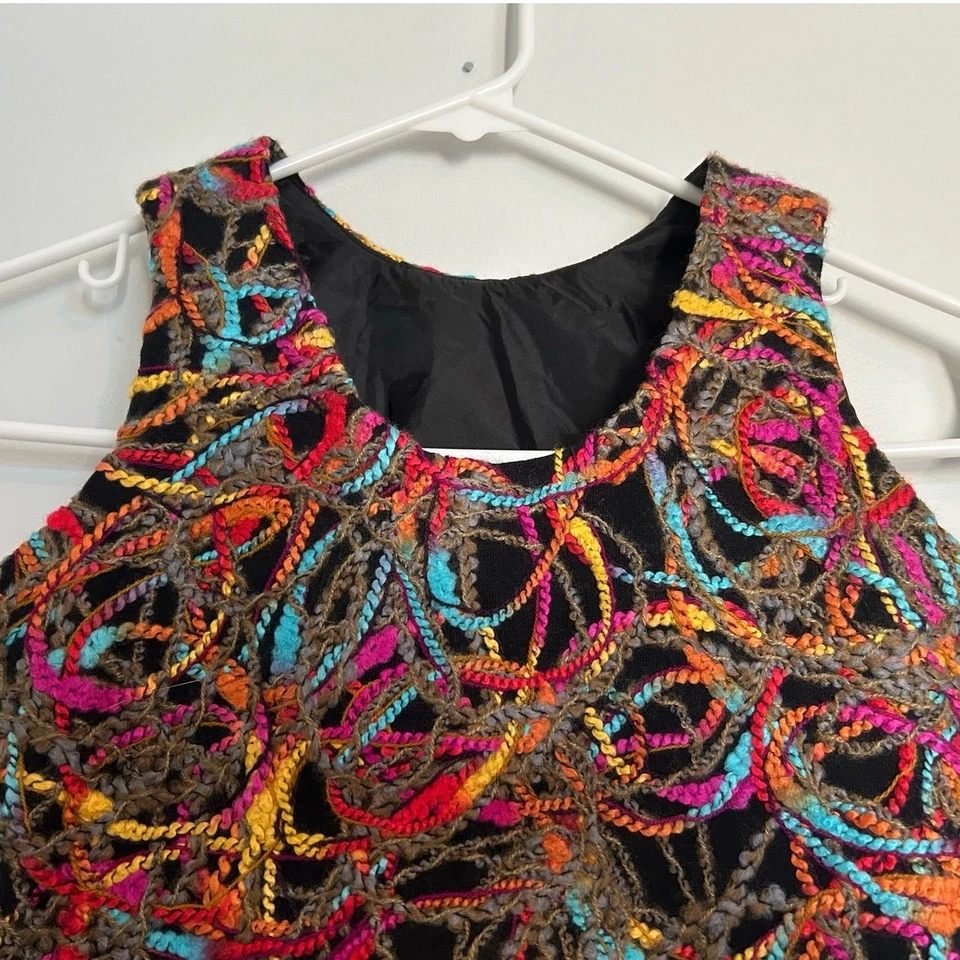 CWD Kids Textured Yarn Pattern Shift Dress – Girls Size 5/6 - Image 4 of 4