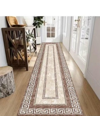 Luxus Griechischer Schlüssel Muster Teppich Super Weich Teppich Waschbar Flur 80 x 300 CM