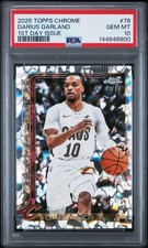 2025 TOPPS CHROME 1ST DAY ISSUE #76 DARIUS GARLAND 06/12 PSA 10