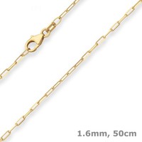 1,6Mm Ankerkette Weit Goldkette Collier Halskette Aus 585 Gold Gelbgold 50Cm