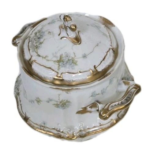 Antique/VTG Haviland Limoges France Schleiger Big Sugar Bowl With Lid - Picture 2 of 6