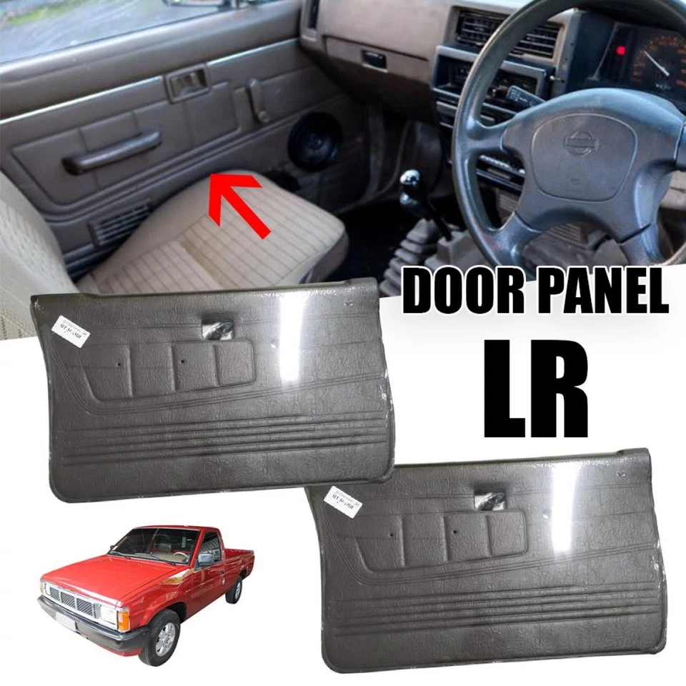 Par de paneles de puerta interiores delanteros grises para camioneta Nissan Navara D21 TD BDI Ute Foto 2 de 4