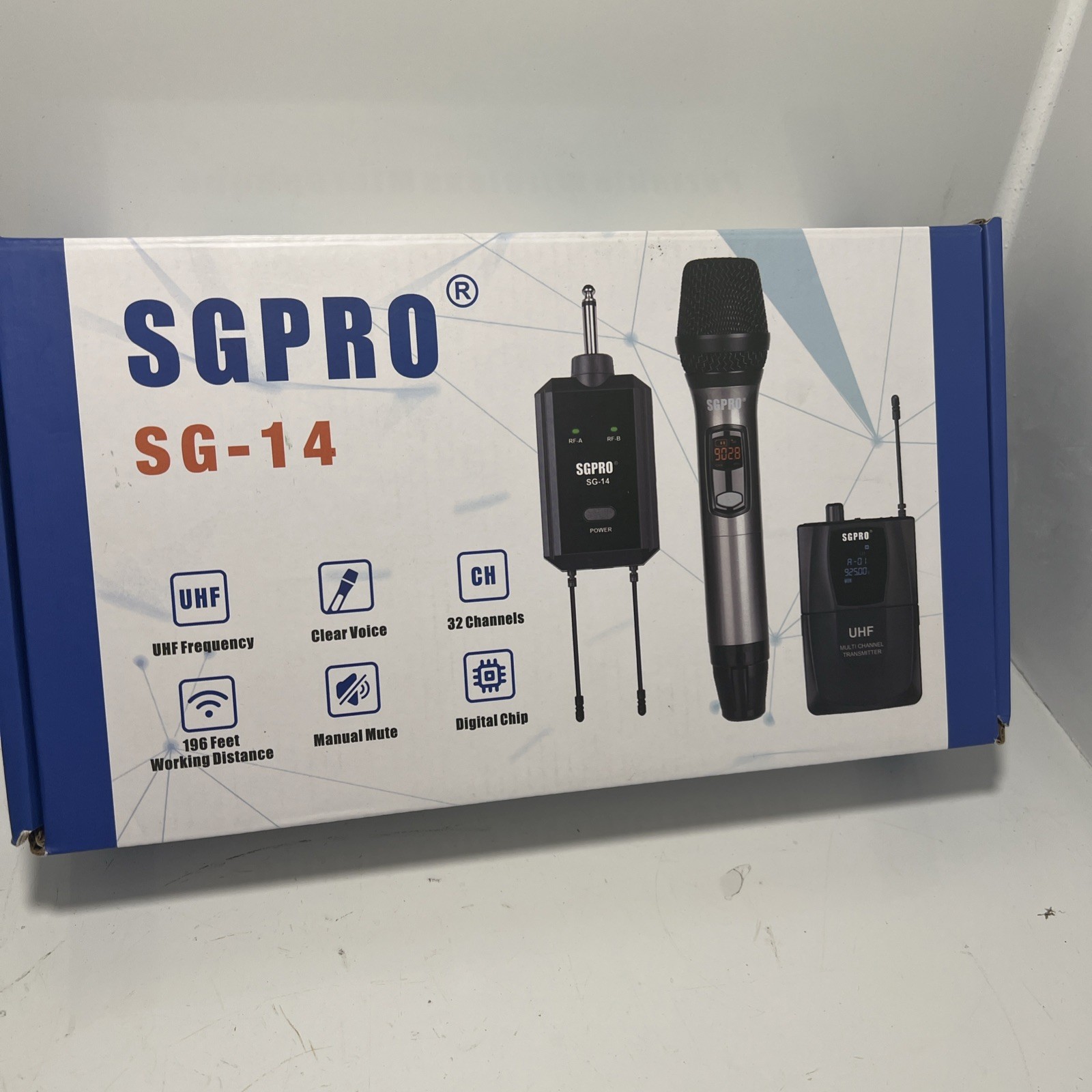 SG PRO SG-14 Wireless Microphone Headset System for Clear Audio