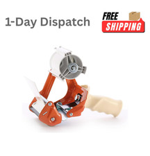 TAPEWELL Heavy Duty Metal Frame Tape Dispenser Gun 3 Inch Orange.