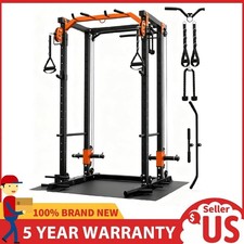 Power Cage 2000LBS Squat Rack for Home Gym Wo...