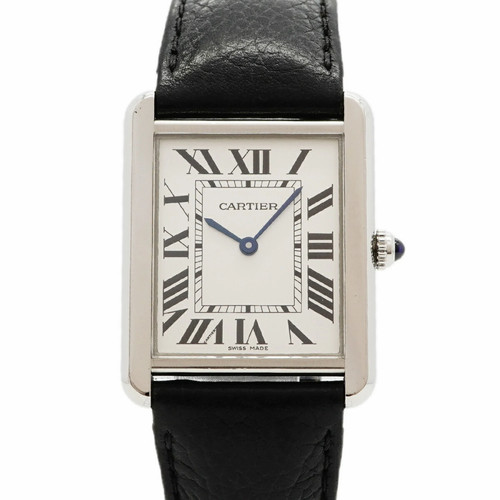 Cartier Tank Solo LM WSTA0028 Silver Dial Men's Watch GZl1iqp4