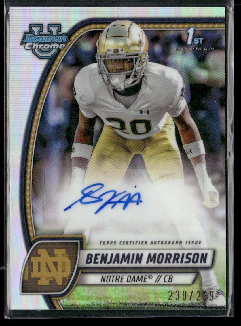 2024 Bowman U Chrome #PA-BMO Benjamin Morrison Autographs Refractor #/299
