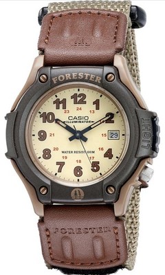Casio FT500WC-5BVCF Mens Forester Sports Beige Dial Tan Resin Watch FREE SHIP