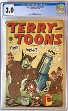 Terry-Toons #22 CGC 3.0 Timely 1944 WW2 Golden Age Pre-Code War Cartoon HTF 1/6