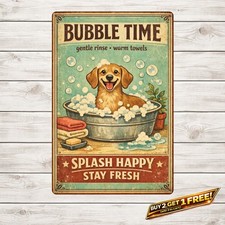 Wash Your Wiener Dachshund Bath Soap Tin Sign Funny Bathroom Metal Art 8x12
