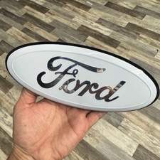 Whitechrome Black Ford F150 Front Grille Tailgate Exporer Edge Emblem 9 Inch Whitechrome Black Ford F150 Front Grille Tailgate Exporer Edge Emblem 9 Inch
