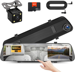 Miroir Dash Cam 4 Vue arrière de pouce Caméra miroir 1080P Vue avant et arrière double