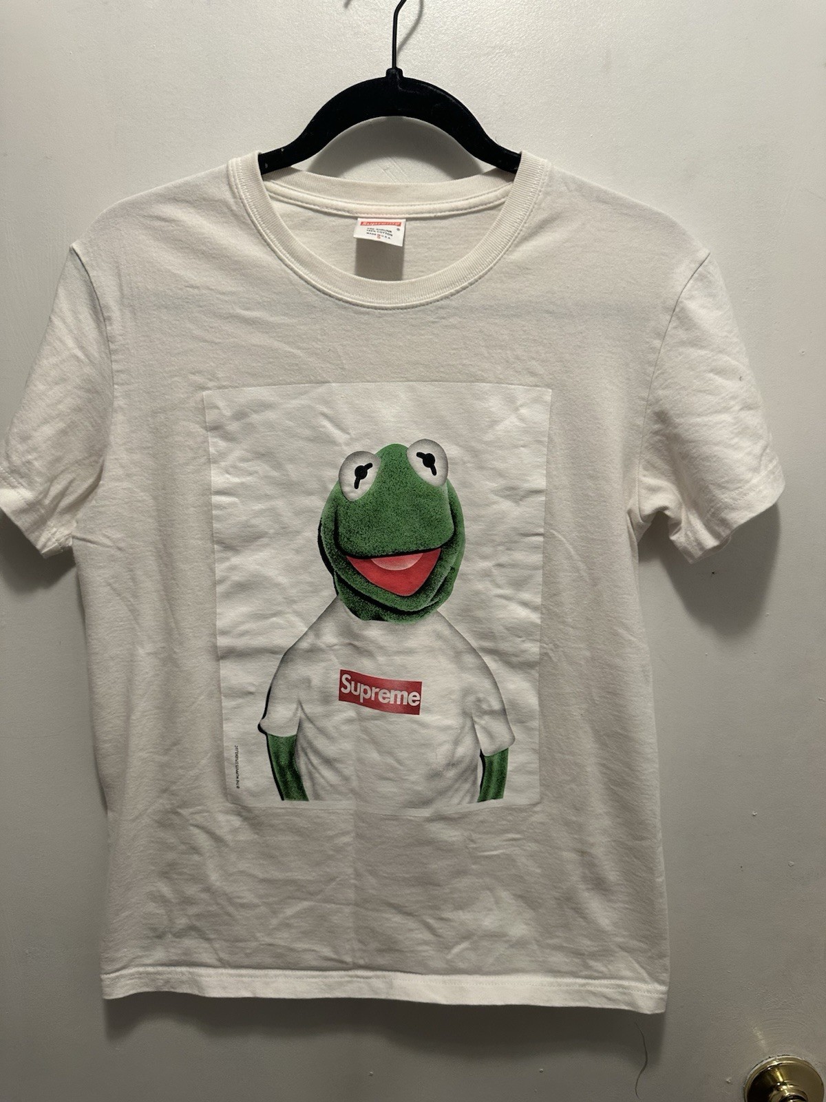 Supreme Kermit The Frog Tee White Box Logo T-Shirt 2008 Made USA Size Small