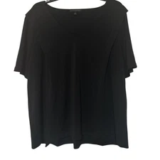 Banana Republic Black Boxy Short Sleeve Blouse - Size XL