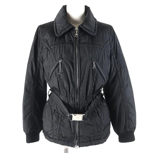 LOUIS VUITTON（LV） Piumino con cintura LOUIS VUITTON nero monogramma ricamato taglia 36 autentico