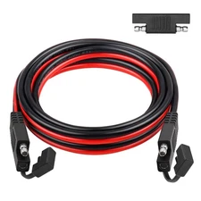SAE Extension Cable 10AWG 6FT Quick Disconnect Tinned Copper Wire with SAE Co...
