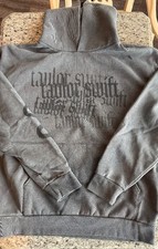 Taylor Swift Reputation Hoodie Gray M/L Gothic Font Pullover Official Merch NWOT