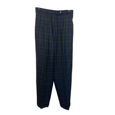     Women  s Talbots Vintage Plaid 100 Wool Dress Pants Classic Acadamia Size 8