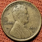 ⭐ 1915 S Lincoln Wheat Cent 1C Bronze Coin VG/F Low Mintage Semi-Key Date