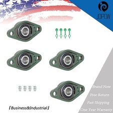 4PCS UCFL204-12 Solid Pillow Block Flange Mounted Bearing 3/4" Bore 2 Bolt