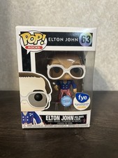Funko POP! Rocks Elton John USA Glitter #63 Vinyl Figure Damaged Box NEW