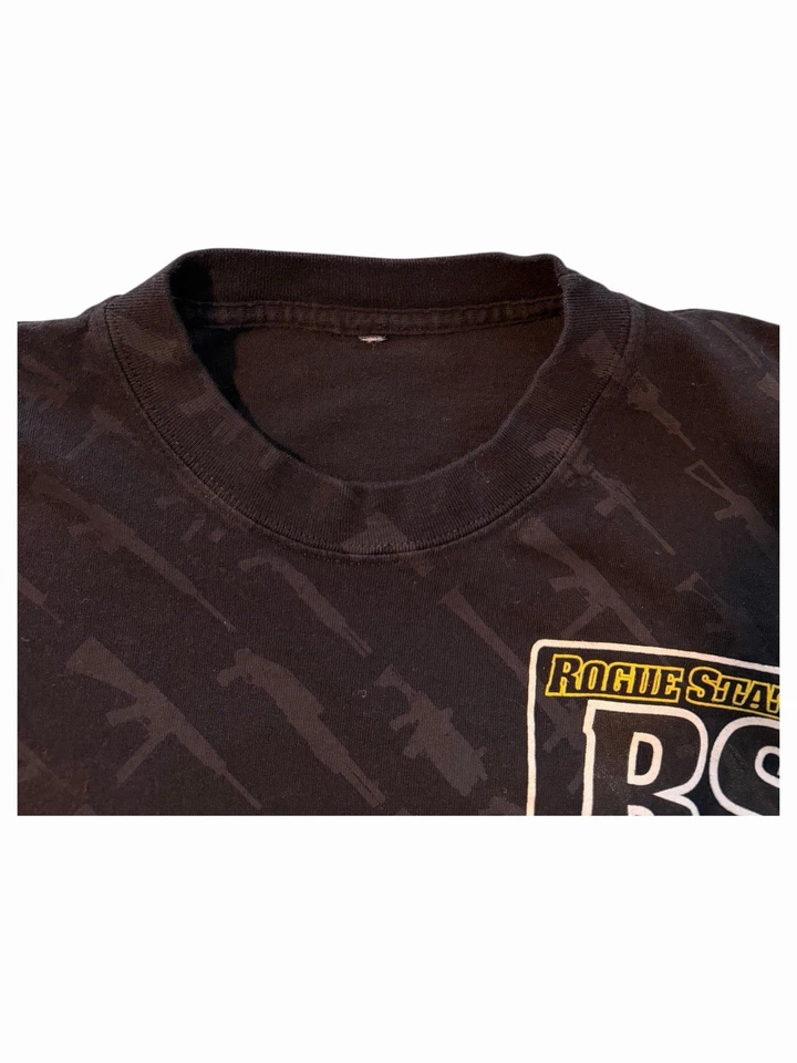 Camiseta De Colección Rogue Status Motorsports Para Hombre Mediana Gun Show Drift Team Negra Foto 2 de 4