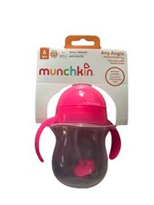 Munchkin Click Lock Weighted Straw Trainer Cup - 7oz - Pink