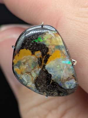 Australian Boulder Opal Freeform Cabochon, 12.4 carats
