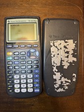 Texas Instruments TI-83 Plus Graphing Calculator Black w/ Cover No Battery Door
